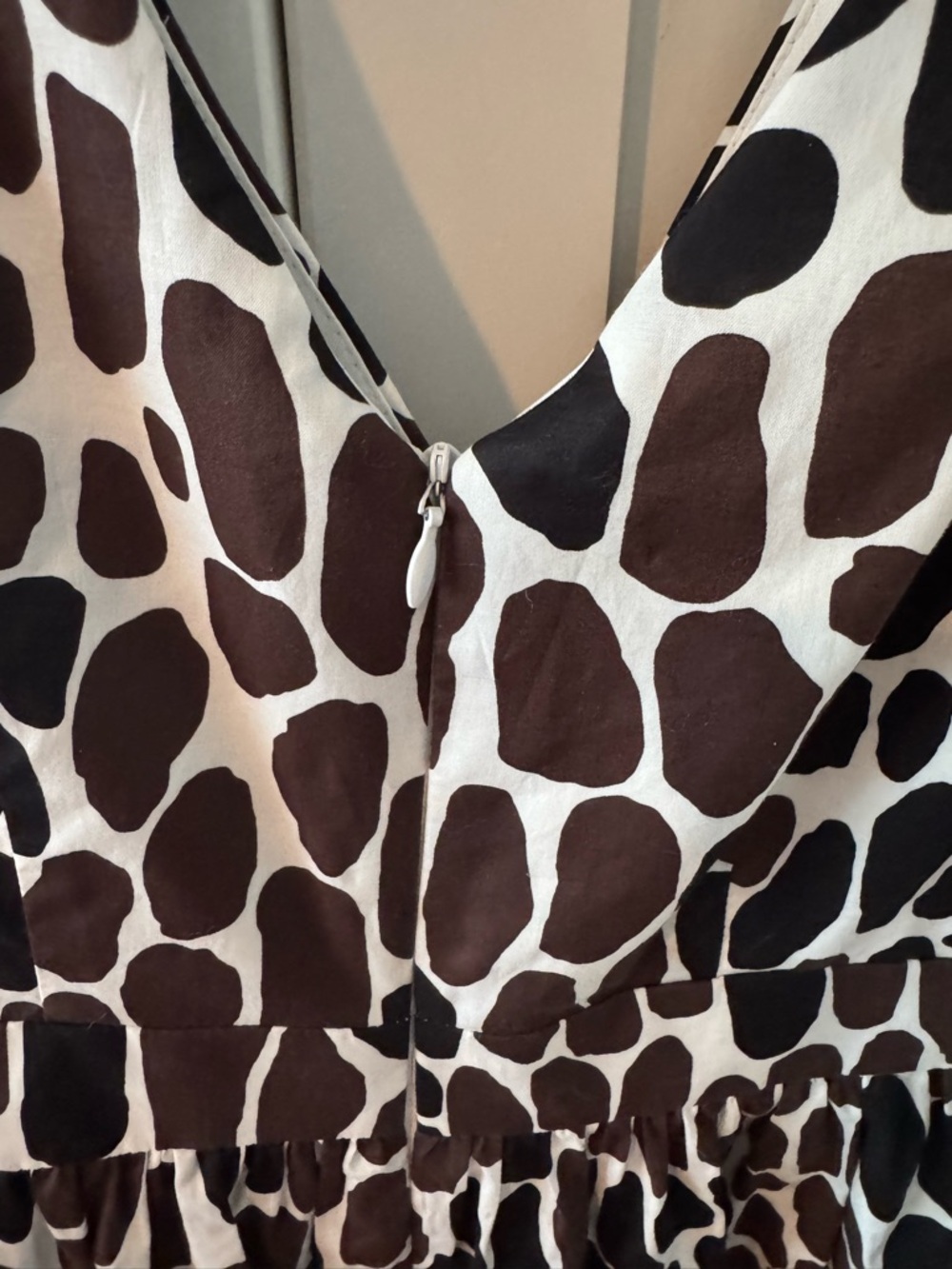 Trina Turk Brown and White Giraffe-Print Mini Dress - Picture 4 of 4